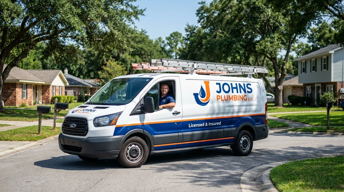 Johns Plumbing LLC service van in Lake Katrine, NY