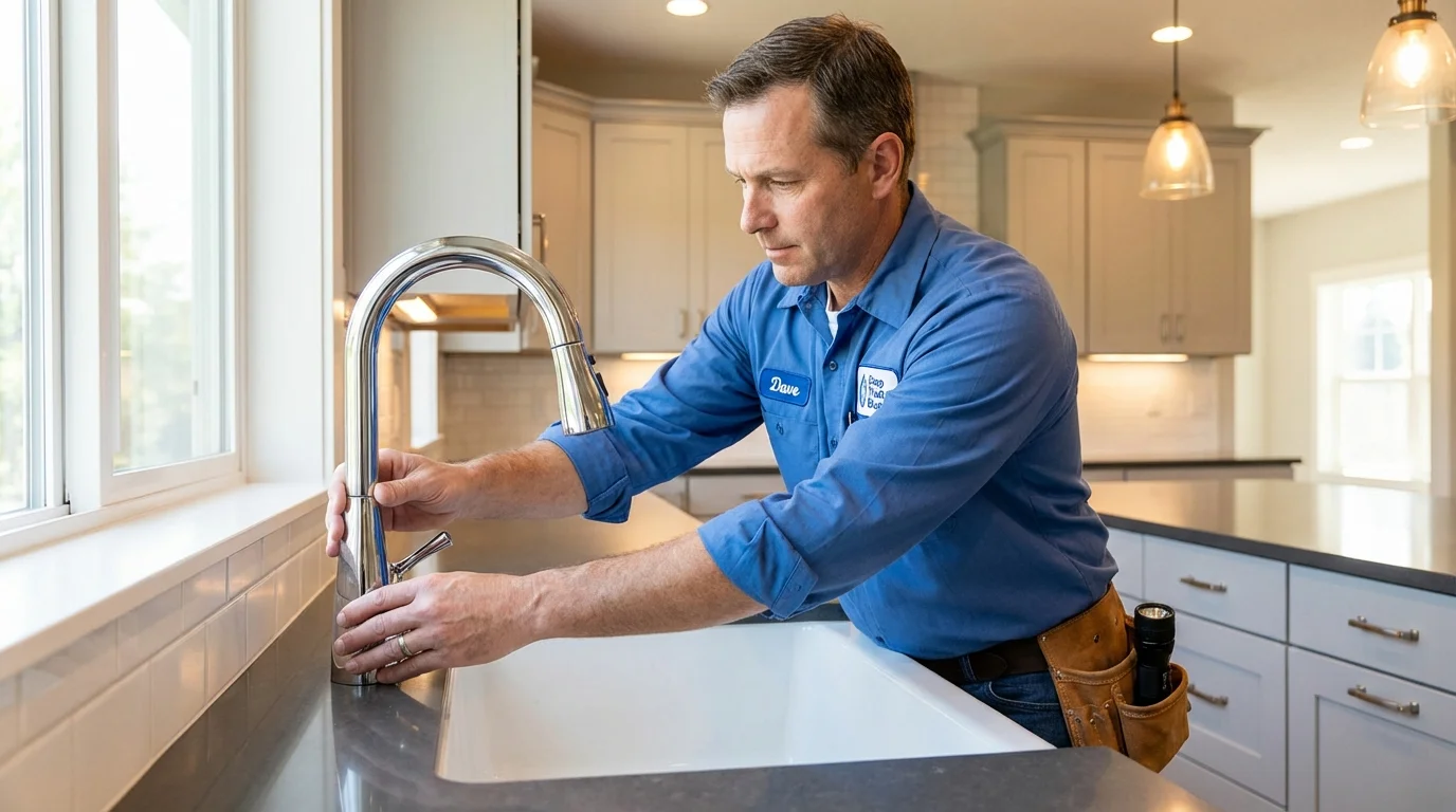 Kitchen faucet installation by Johns Plumbing LLC in Lake Katrine